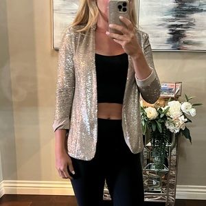 Sam Edelman gold sequin jacket XS